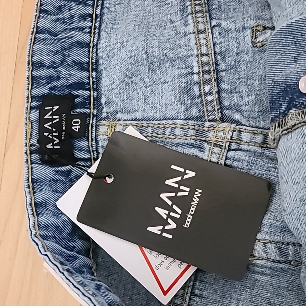 BOOHOO MAN PLUS SIZE Blue JEANS SIZE 40 - Picture 3 of 6